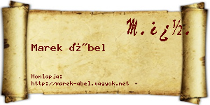 Marek Ábel névjegykártya